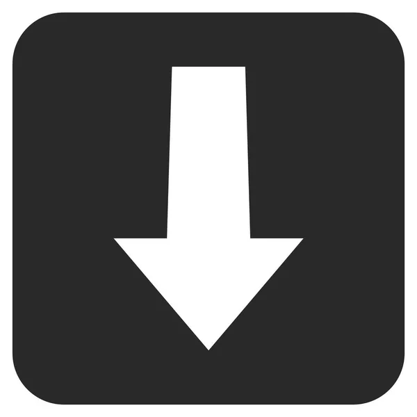 Pijl-omlaag platte winkelhaak Vector Icon — Stockvector