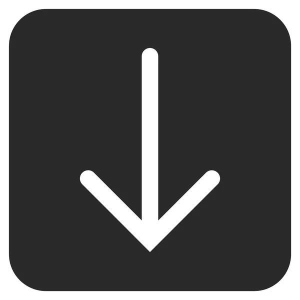 Arrow Down Flat Square Vector Icon — стоковый вектор