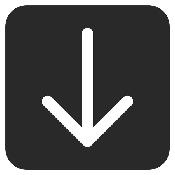 Arrow Down Flat Square Vector Icon — стоковый вектор