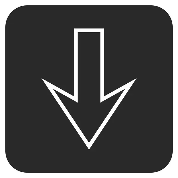 Arrow Down Flat Square Vector Icon — стоковый вектор