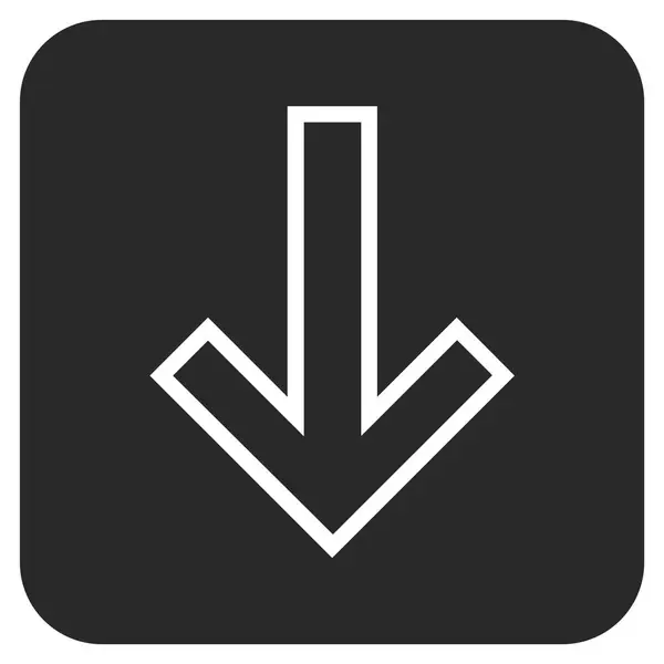 Arrow Down Flat Square Vector Icon — стоковый вектор