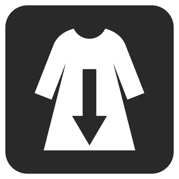 Baixar Vestido Feminino Flat Squared Vector Icon — Vetor de Stock