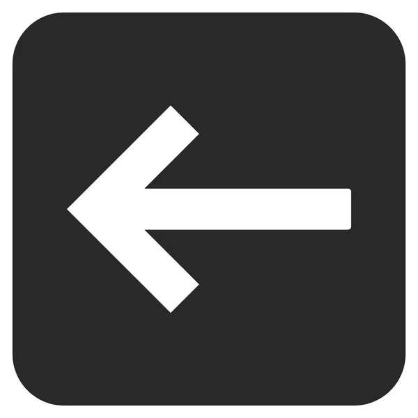 Flecha izquierda plana cuadrada Vector icono — Vector de stock