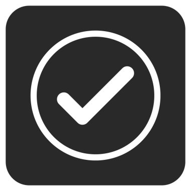 Tamam düz kare vektör simgesi