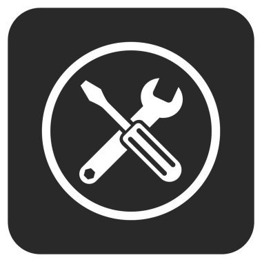 Seçenekleri düz kare vektör simgesi