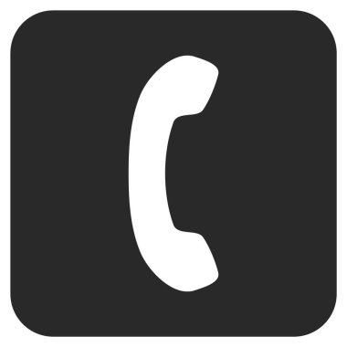 Telefon alıcı düz kare vektör simgesi