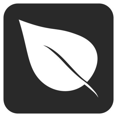 Bitki yaprak düz kare vektör simgesi