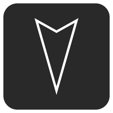 İşaretçi düz aşağı vektör simgesi kare