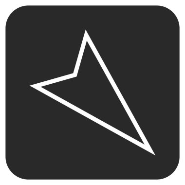 İşaretçi düz aşağı vektör simgesi kare