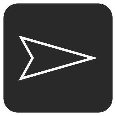 İşaretçi tam düz vektör simgesi kare