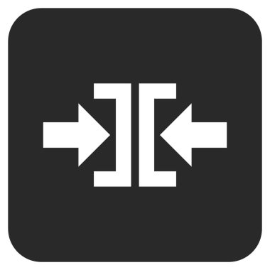 Basın yatay yöndeki düz kare vektör simgesi