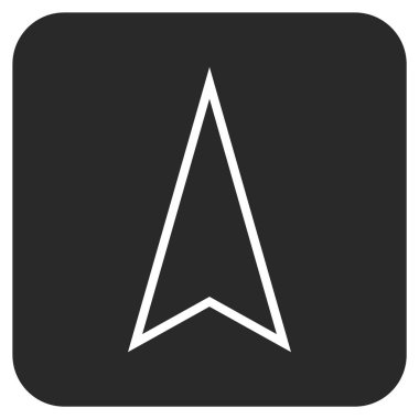 İşaretçi düz yukarı vektör simgesi kare