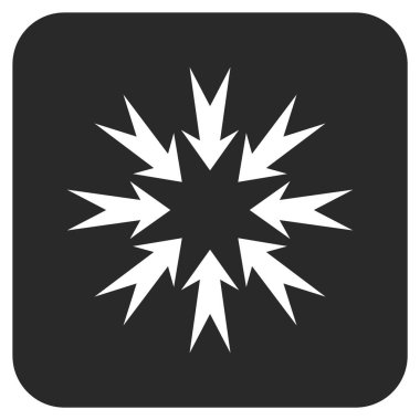 Basınç oklar düz kare vektör simgesi