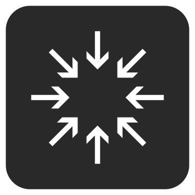 Basınç oklar düz kare vektör simgesi