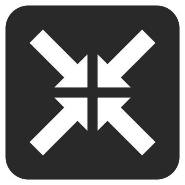 Basınç oklar düz kare vektör simgesi