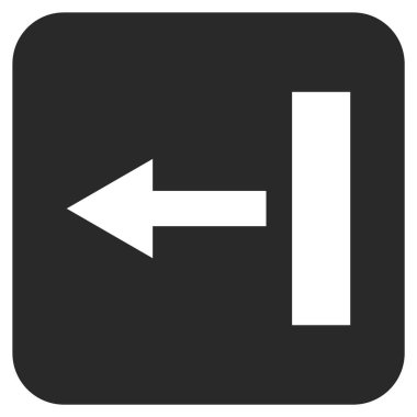 Sol düz kare vektör simge çekin