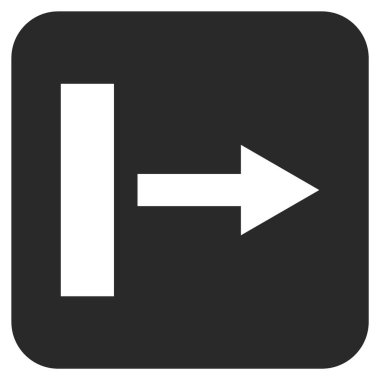 Vektör simge düz kare doğru çekin