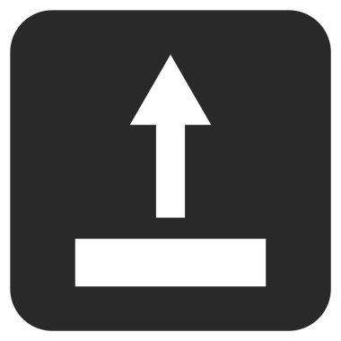 Düz kare vektör simge çekin