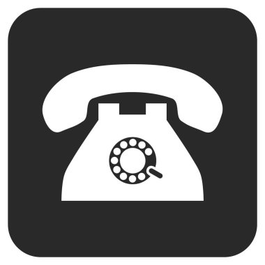 Nabız telefon düz kare vektör simgesi