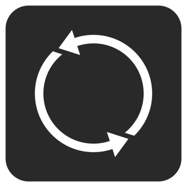 Geri dönüşüm düz kare vektör simgesi