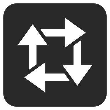 Geri dönüşüm düz kare vektör simgesi