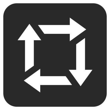 Geri dönüşüm düz kare vektör simgesi