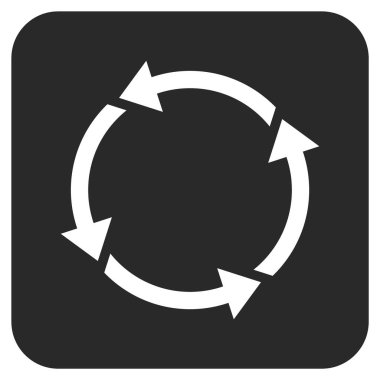 Geri dönüşüm düz kare vektör simgesi