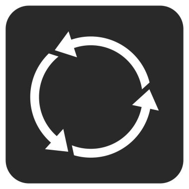 Geri dönüşüm düz kare vektör simgesi