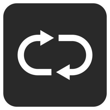 Geri dönüşüm düz kare vektör simgesi