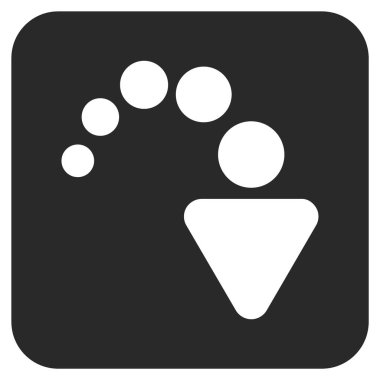 Düz kare vektör simge Yinele