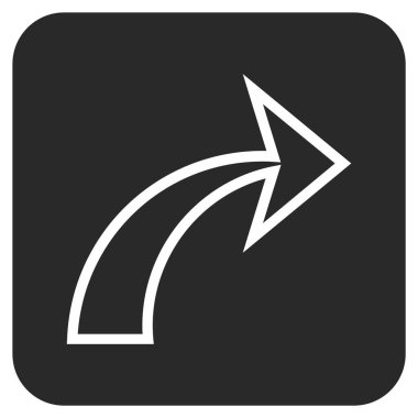 Düz kare vektör simge Yinele