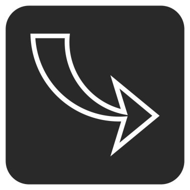 Düz kare vektör simge Yinele