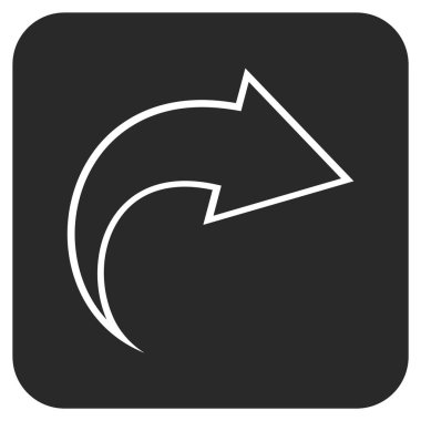 Düz kare vektör simge Yinele