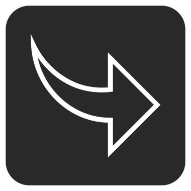 Düz kare vektör simge Yinele