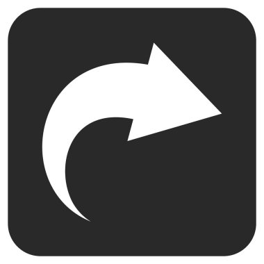 Düz kare vektör simge Yinele