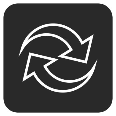 Oklar düz kare vektör simge Yenile