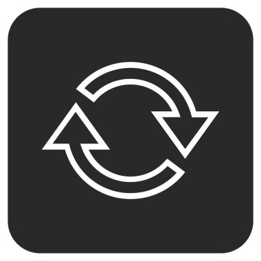 Oklar düz kare vektör simge Yenile