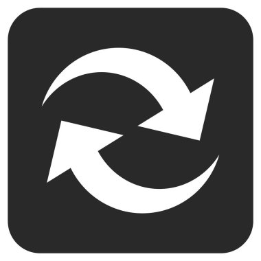 Oklar düz kare vektör simge Yenile