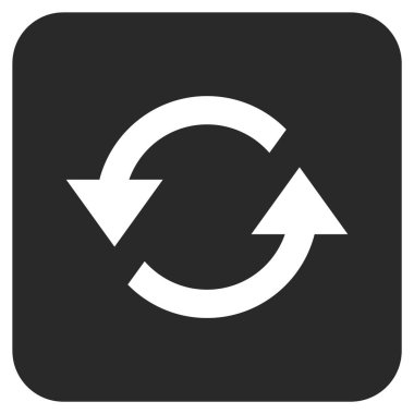 Oklar düz kare vektör simge Yenile