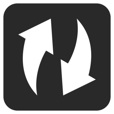 Düz kare vektör simge Yenile