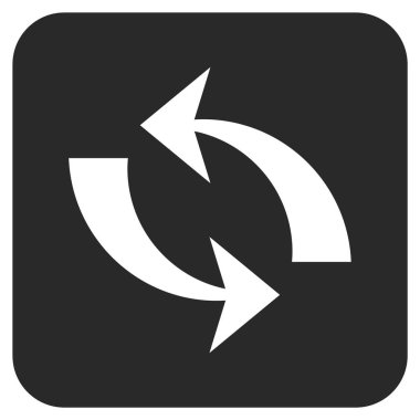 Düz kare vektör simge Yenile