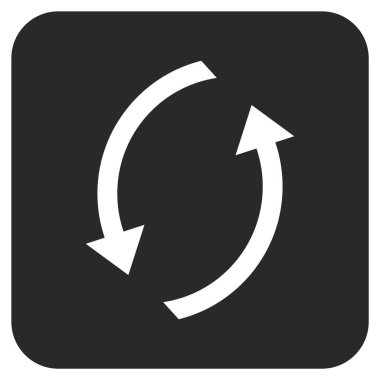 Düz kare vektör simge Yenile