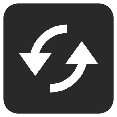 Düz kare vektör simge Yenile