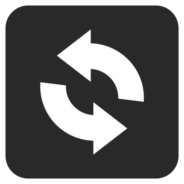 Düz kare vektör simge Yenile