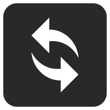 Düz kare vektör simge Yenile