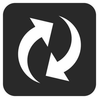 Düz kare vektör simge Yenile