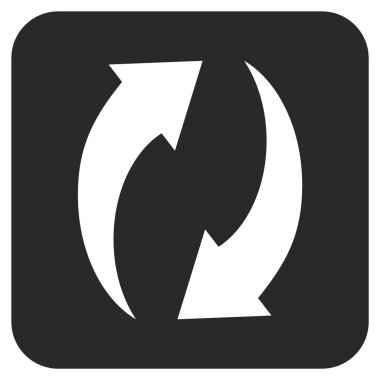 Düz kare vektör simge Yenile