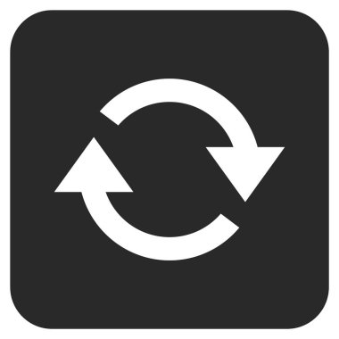 Düz kare vektör simge Yenile