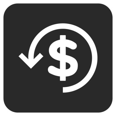 Düz kare vektör simge iade