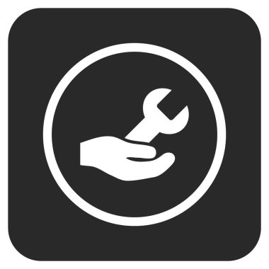 Vektör simge Onarım Servisi düz kare